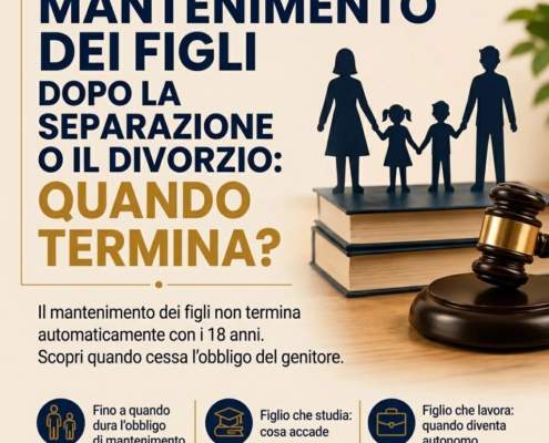 quando termina l'obbligo di mantenimento del figlio in separazione e divorzio